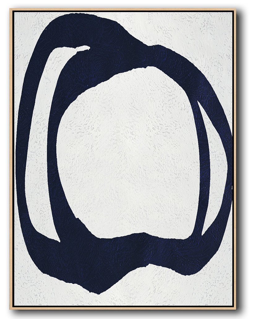 Navy Blue Minimalist Art #NV313B